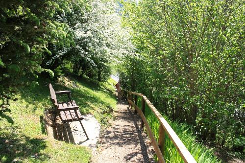 Walking path at Clywedog Caravan Park