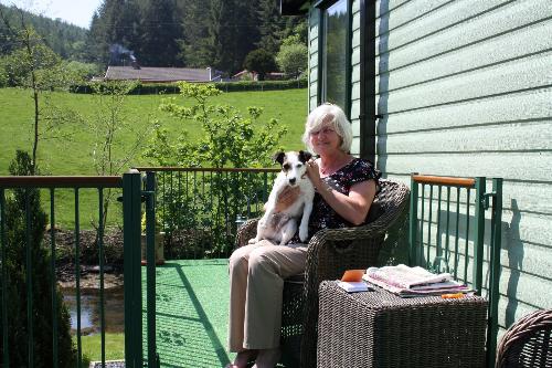 Carolyn & Jack on their balcony