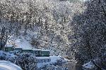 Snowing on the Caravan Park