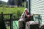 Carolyn & Jack on their balcony