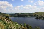 Clywedog Reservoir picnic area and viewpoint near Llanidloes